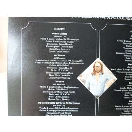LP. 1973. MICHAEL de ALBUQUERQUE.WE MAY BE CATTLE BUT WE'VE ALL GOT NAMES.NMINT