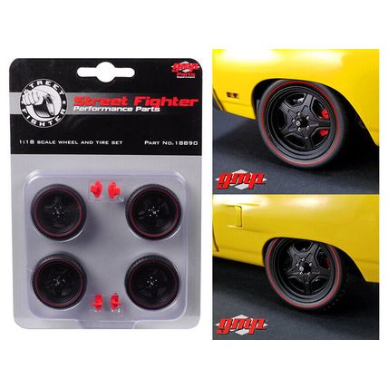 5-Spoke Wheel and Tire Set of 4 from 1970 Plymouth Road Runner Street Fighter...