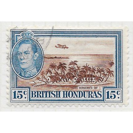 BRITISH HONDURAS 1938 KG6 SERGEANTS CAY PICTORIAL DEFINITVE USED SG156 156 SG