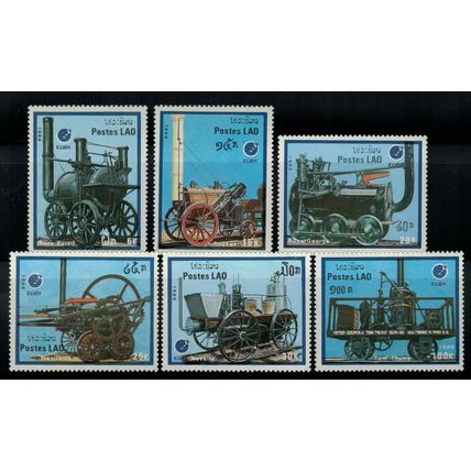 Laos 849-854 MNH Locomotives Trains Transportation Railway ZAYIX 032122S20M
