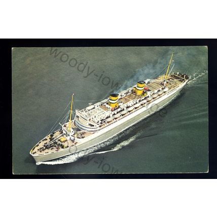 LS3243 - Holland-America Liner - Nieuw Amsterdam - built 1938 - postcard