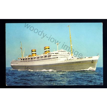 LS3244 - Holland-America Liner - Nieuw Amsterdam - built 1938 - postcard