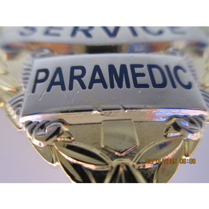 Emergency Medical Service Gold Paramedic Breast Badge Closeout