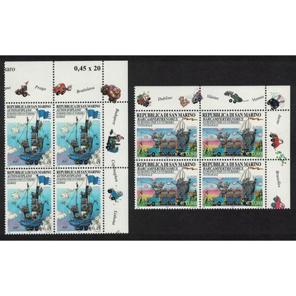 San Marino Europa Tourism 2v Corner Blocks of 4 2004 MNH SG#1983-1984