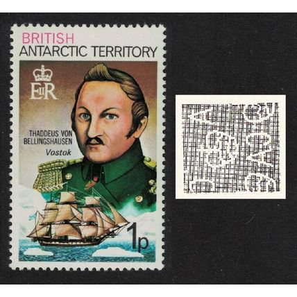 BAT 1p - Thaddeus von Bellingshausen and 'Vostok' Explorer 1973 MNH SG#45