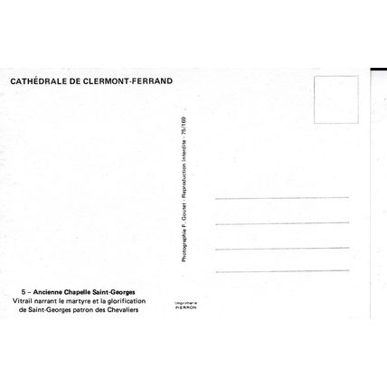 Clermont Ferrand Cathedrale Chapelle St Georges France Postcard unused VGC