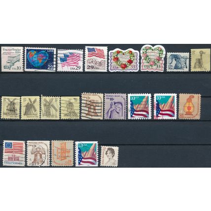 1000 Stamp Selection - USA - Used Hinged