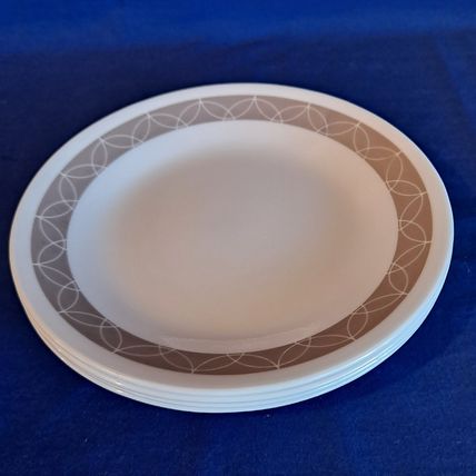 Lot 4 CORELLE By Corning SAND SKETCH BREAD & Butter PLATES 6 3/4 Salad Dessert