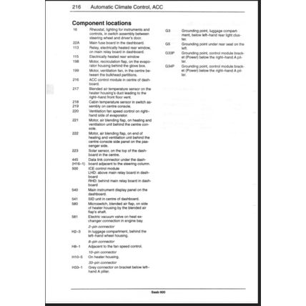 Saab 900 Electrical Wiring Diagrams Workshop Manual 1994 199527563 PDF