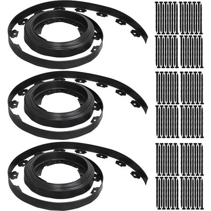 Gardzen 1.5" X 100' Landscape Edging Kit, Garden Edging Coil Comes with 120 Pcs