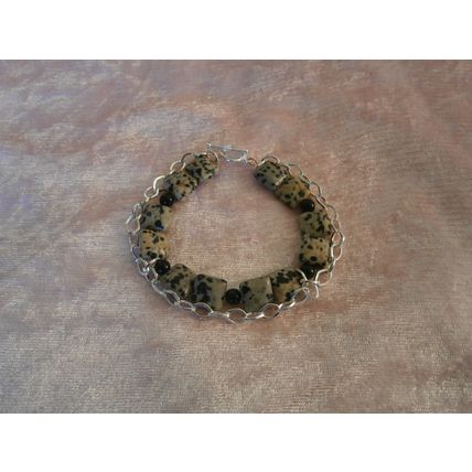 Handmade Dalmation Jasper Bracelet