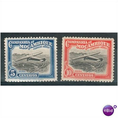 Mozambique Company 1935 - SG 271/272 - Armstrong-Whitworth over Beira 5c/10c MH