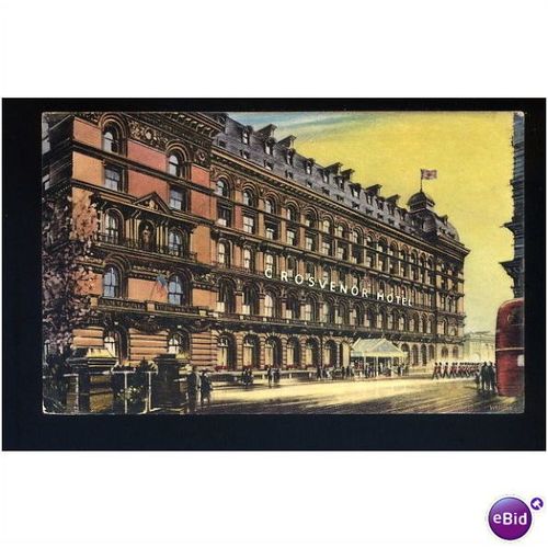 LONDON Grosvenor Hotel Postcard