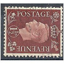 1937 SG464a 1 1/2d Red-Brown Watermark Sideways Fine Used .