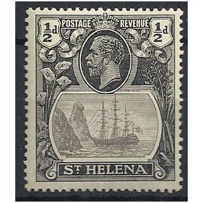 St Helena 1922 SG97 1/2d Grey & Black Mounted Mint . . .