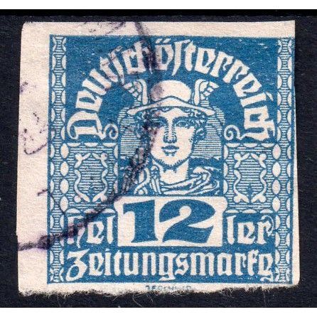 1921 AUSTRIA Sg N372A 12h BLUE FINE USED (B39)