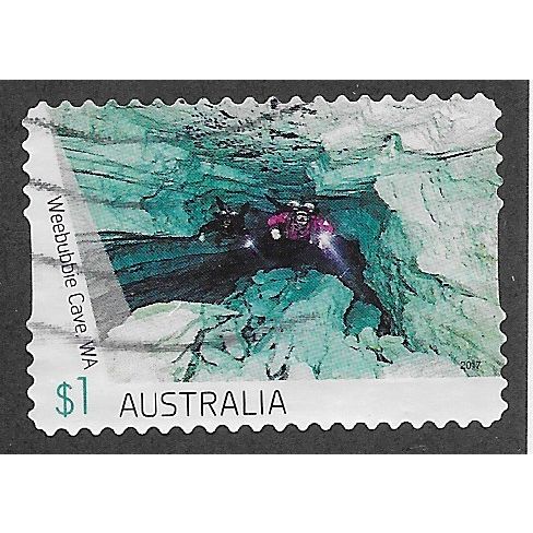 AUS 2017 $1.00 (S/A)'CAVES -WEEBUBBIE CAVE' FINE USED (EBID63-916)