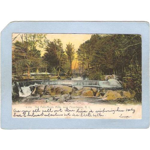 Rhode Island East Providence The Falls Hunt's Mills Undivided Back UDB~414