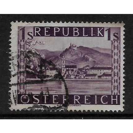 AUSTRIA 1947 LANDSCAPES 1s VIOLET DURNSTEIN SG 1084 FINE USED#