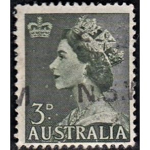 AUSTRALIA, 1953 3d QEII, SG 262 (Scott #257), used