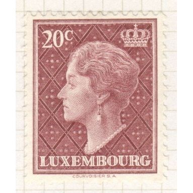 Luxembourg 1958 - 20c carmine brown - Grand Duchess Charlotte - unused