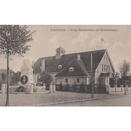 Schlebusch Evang Gedenkbrumnen Germany Antique Postcard