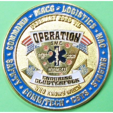 New Jersey EMS Task Force. Challenge Coin. 1.75". 42b.