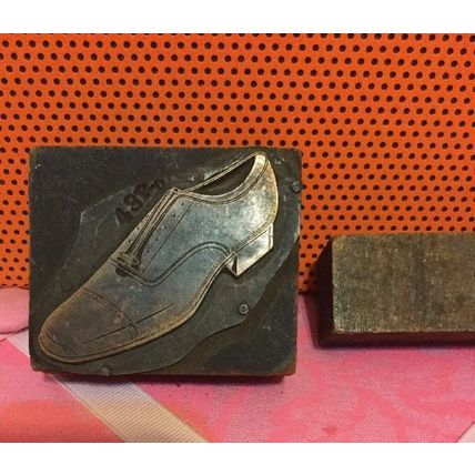 Two Vintage Wood And Copper Stamps