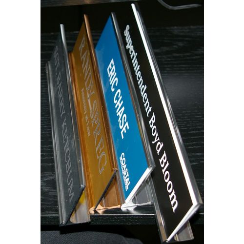 MOTIVE Tv Show Props 4x Character Desk Plate Signs