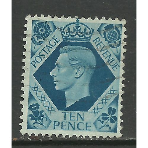 GB 1939 KGV1 10d Turquoise Blue SG 474 ( K381 )
