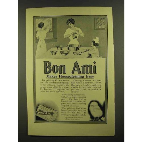 1911 Bon Ami Cleanser Ad - Makes Housecleaning Easy