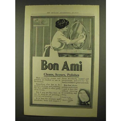 1911 Bon Ami Cleanser Ad - Cleans, Scours, Polishes