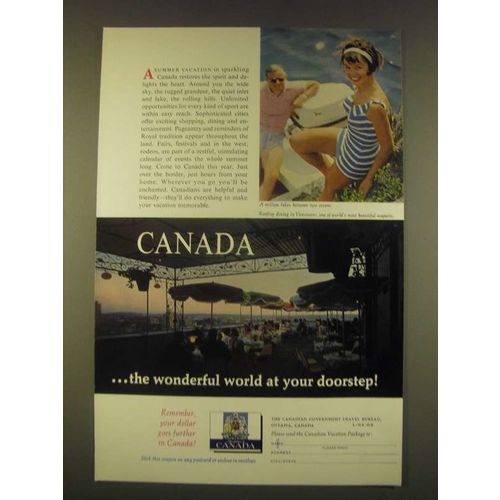 1963 Canada Tourism Ad - Canada the wonderful world at your doorstep