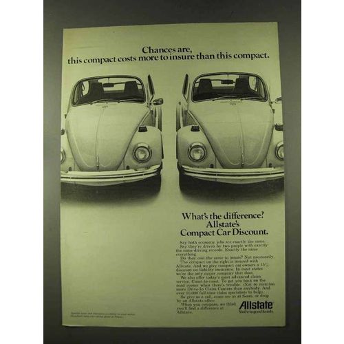 1973 Allstate Insurance Ad - This Compact Costs More
