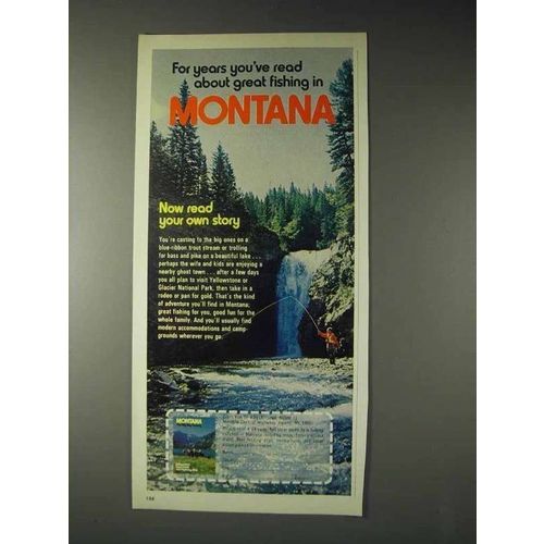 1973 Montana Tourism Ad - Great Fishing
