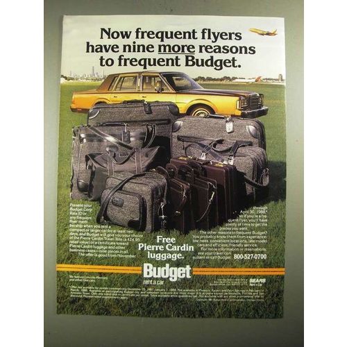 1987 Budget Rent a Car Ad - Frequent Flyers Have More Reasons