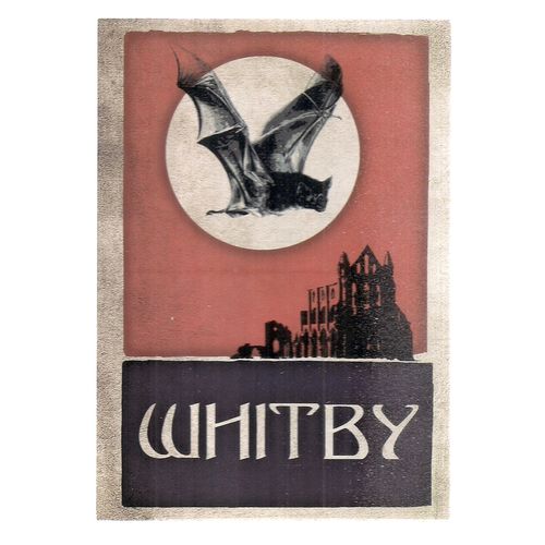 WHITBY, Yorkshire unused vintage postcard Bats, horror...