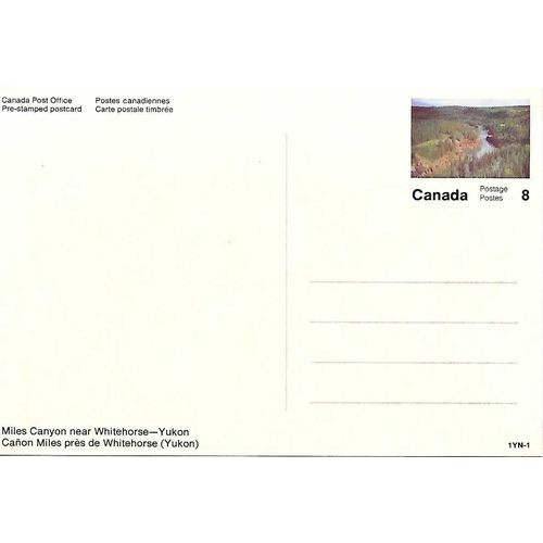Canada #VC105 Set 1-YN-1 Postal Card MINT Miles Canyon near Whitehorse-Yukon