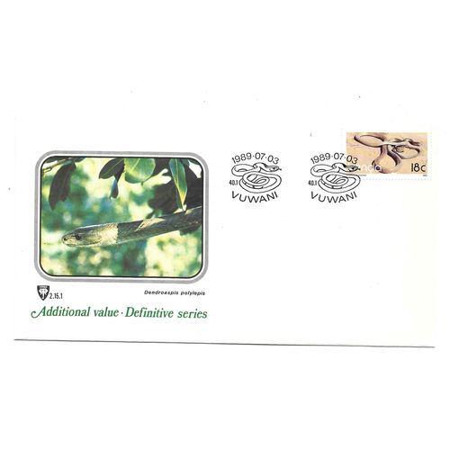 SthAfrica.Venda.SG132 18c Black Mamba.First Day Cover.Mar20