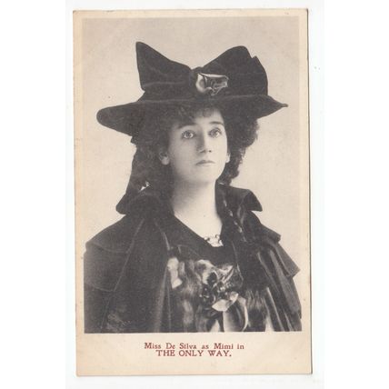 Actress Miss N De Silva as Mimi in The Only Way Postcard