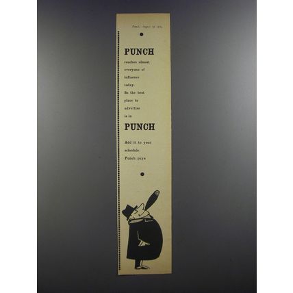 1964 Punch Magazine Ad - Punch reaches almost everyone of influence today.