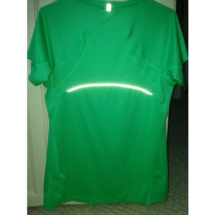 KIRKLAND SIGNATURE Women's Green V-neck Athletic Workout Active-Wear Top Size:M