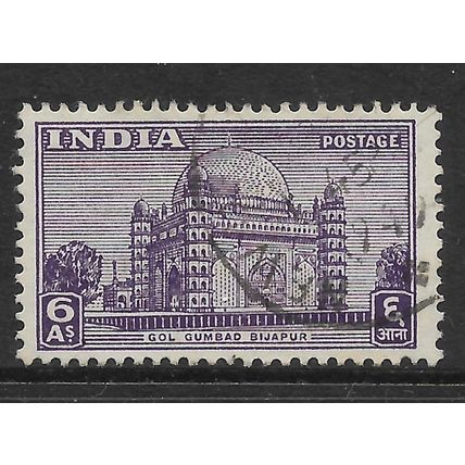 INDIA 1949 6a VIOLET GOL GUMBAD BIJAPUR SG 317 FINE USED#