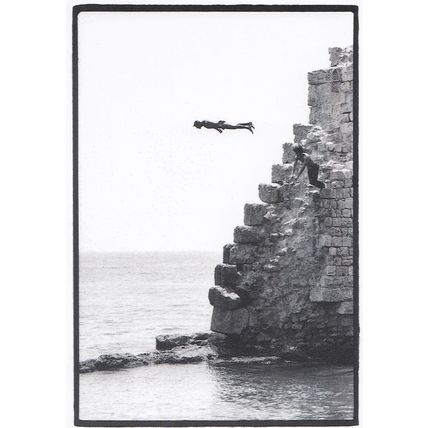Suicide High Jump Jumper in Israel 1970s Death Dive Postcard