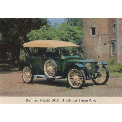 Daimler 1913 4 Cylinder Classic Car British Museum Rare Postcard
