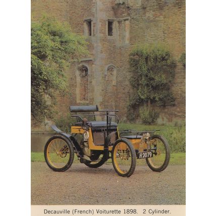 Decauville French Classic 1898 Voiturette Victorian Car Postcard