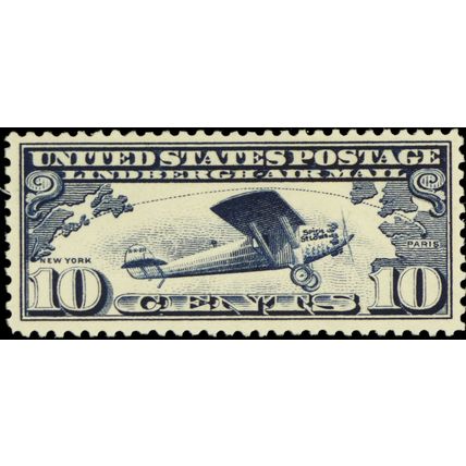 C10, Mint VF NH 10¢ Lindbergh Airmail Stamp (Stock photo) - Stuart Katz
