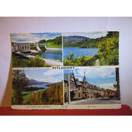 multiview, PITLOCHRY , SCOTLAND unused postcard by Valentine dated 1971 =