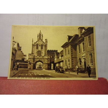 EAST GATE & KINGS HIGH SCHOOLFOR GIRLS, WARWICK . unused postcard Photochrom =
