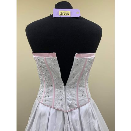 Milano formals Pink and Ivory Prom Dress size S